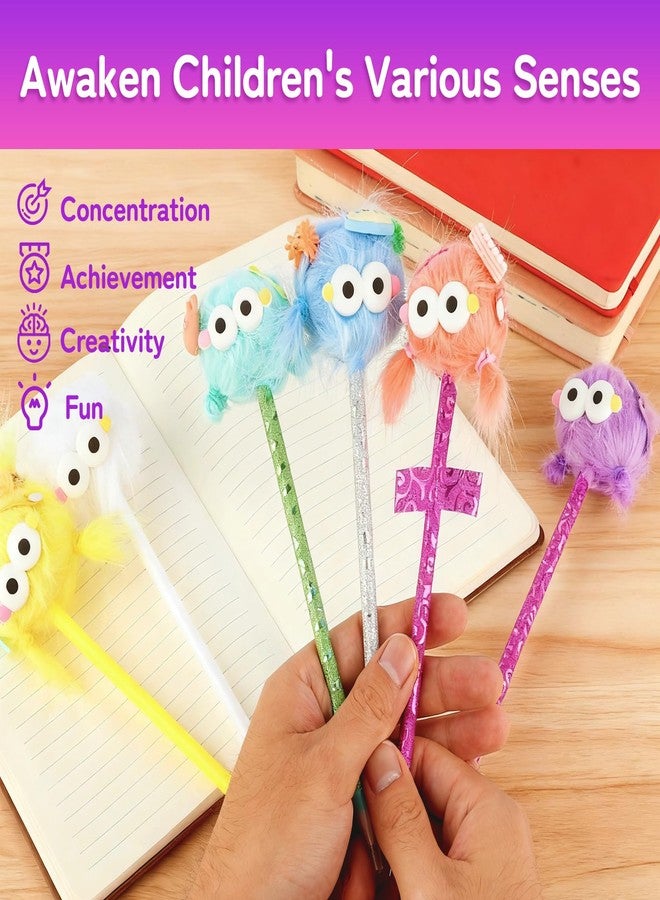 Ulema 65Pcs Cute DIY Pen Making Kit Christmas Gifts, Create 12 Plush and Floating Pens, Creative Arts and Crafts (Style1) - Image 4